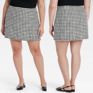 A New Day | Houndstooth Mini Skirt, 12 NWT